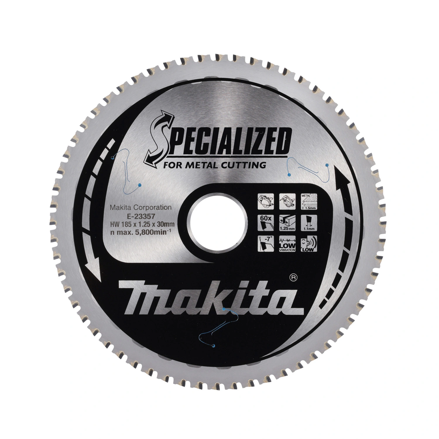 Makita E-23357 Lame de scie circulaire spécialisée pour tôle fine - 185 x 20 x 60SD