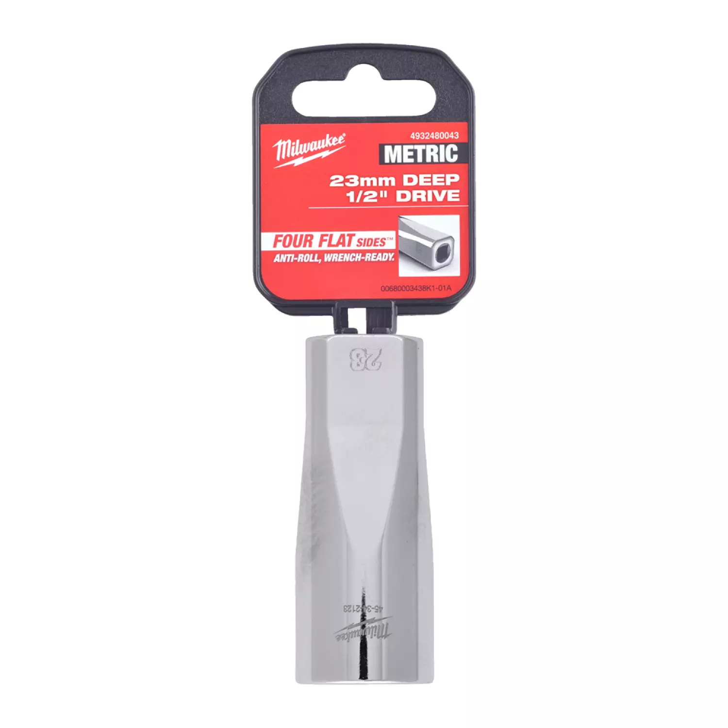 Milwaukee 4932480043 Dop - 1/2" FOUR FLAT™ lang - 23mm-image