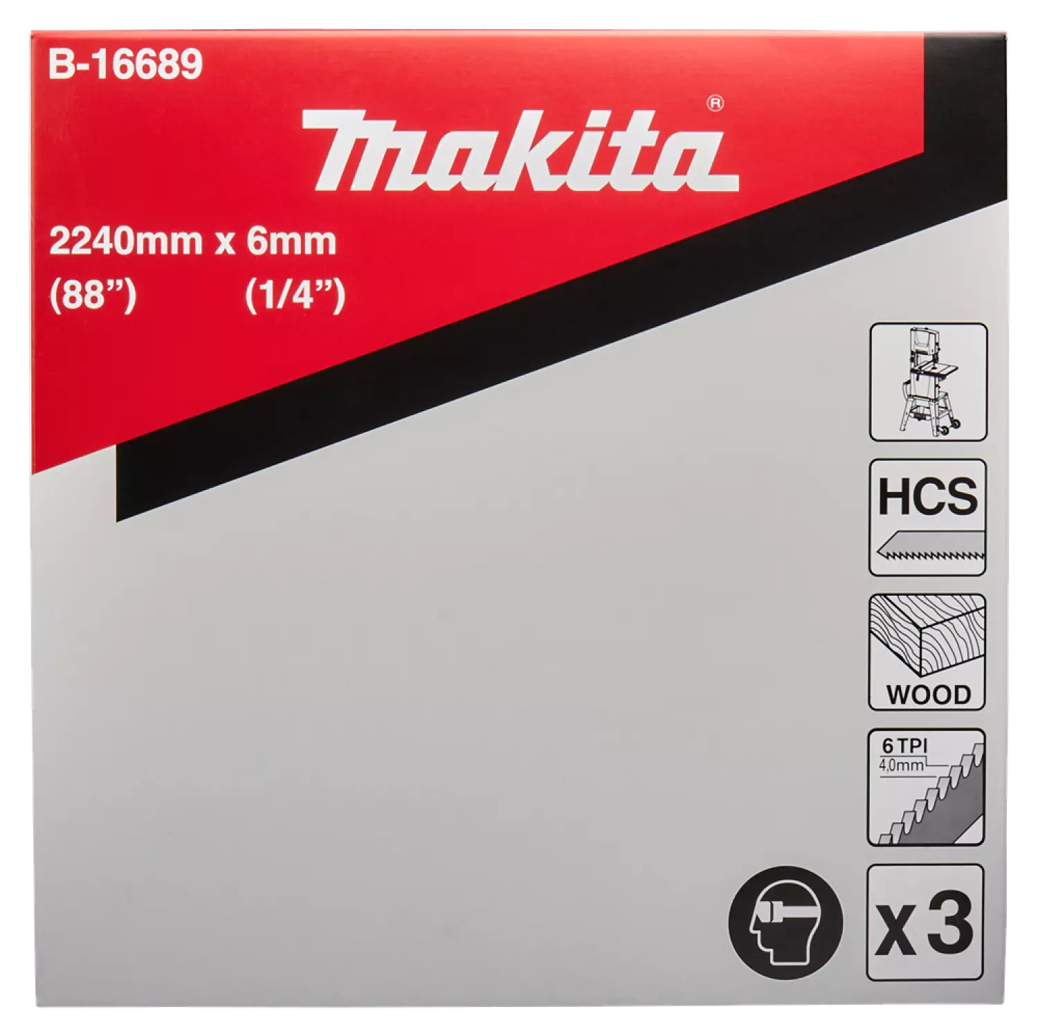 Makita B-16689 Lintzaagblad voor LB1200F - 2240 x 6mm (3st)-image