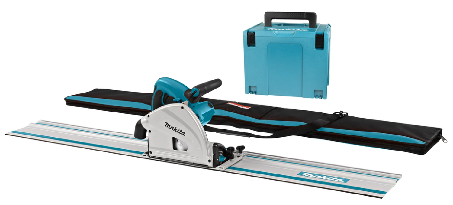 Makita SP6000J1X - Scie plongeante avec rail 1500 mm + étui et MAKPAC - 1300W - 165 mm-image