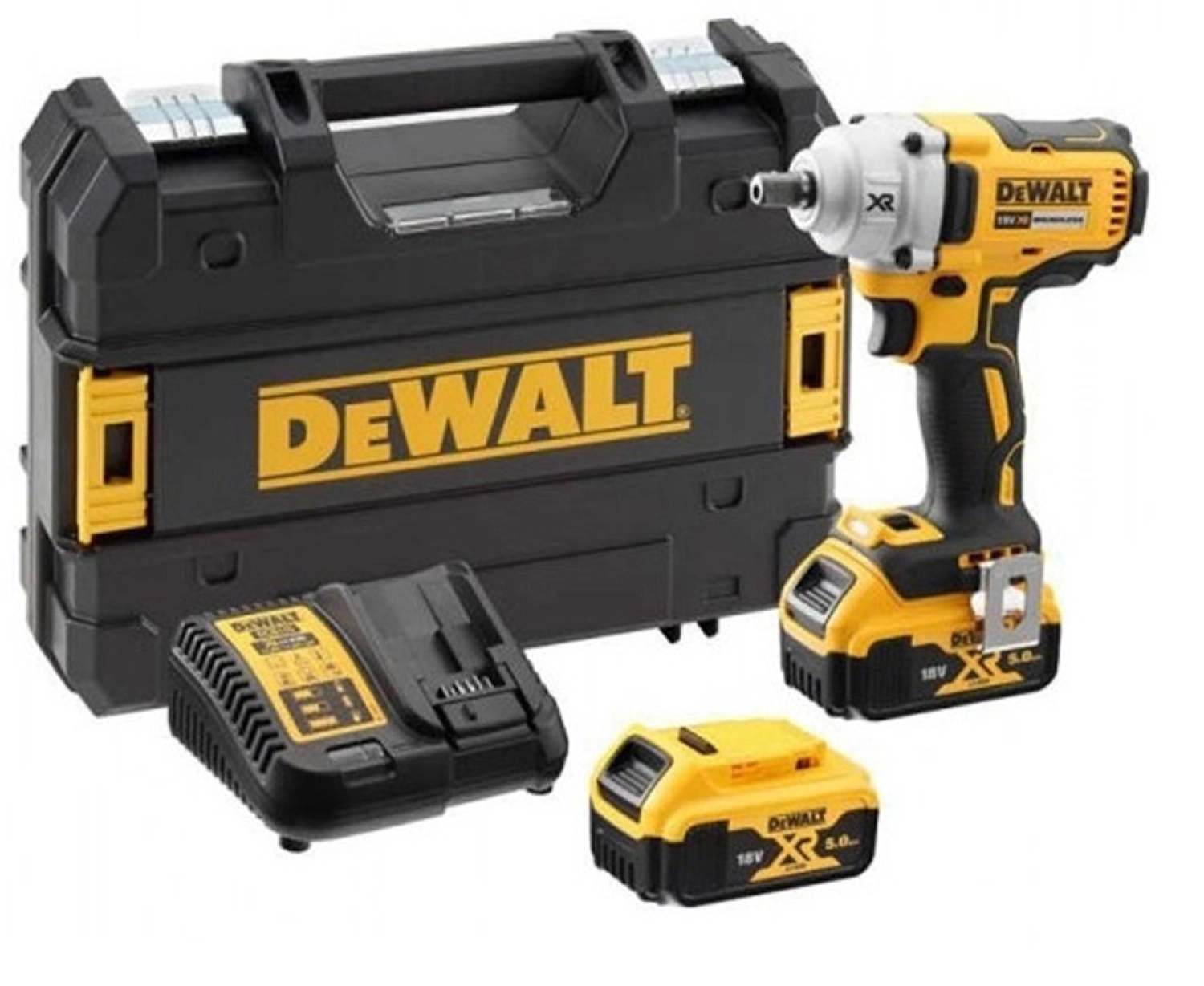 DeWALT DCF894P2 - Set clé à choc Li-Ion 18V (2x batterie 5,0Ah) dans TSTAK - 1/2" - 447Nm-image