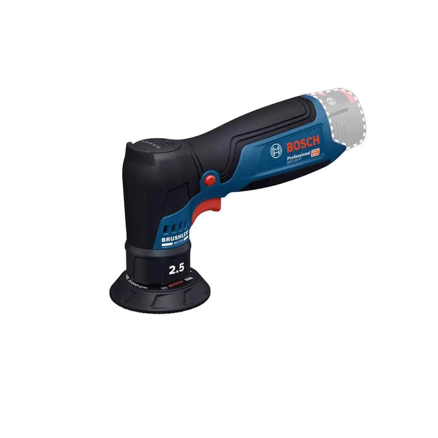 Bosch GEX 12V-77 12V accu excenterschuurmachine - 2,5 mm - 77 mm-image