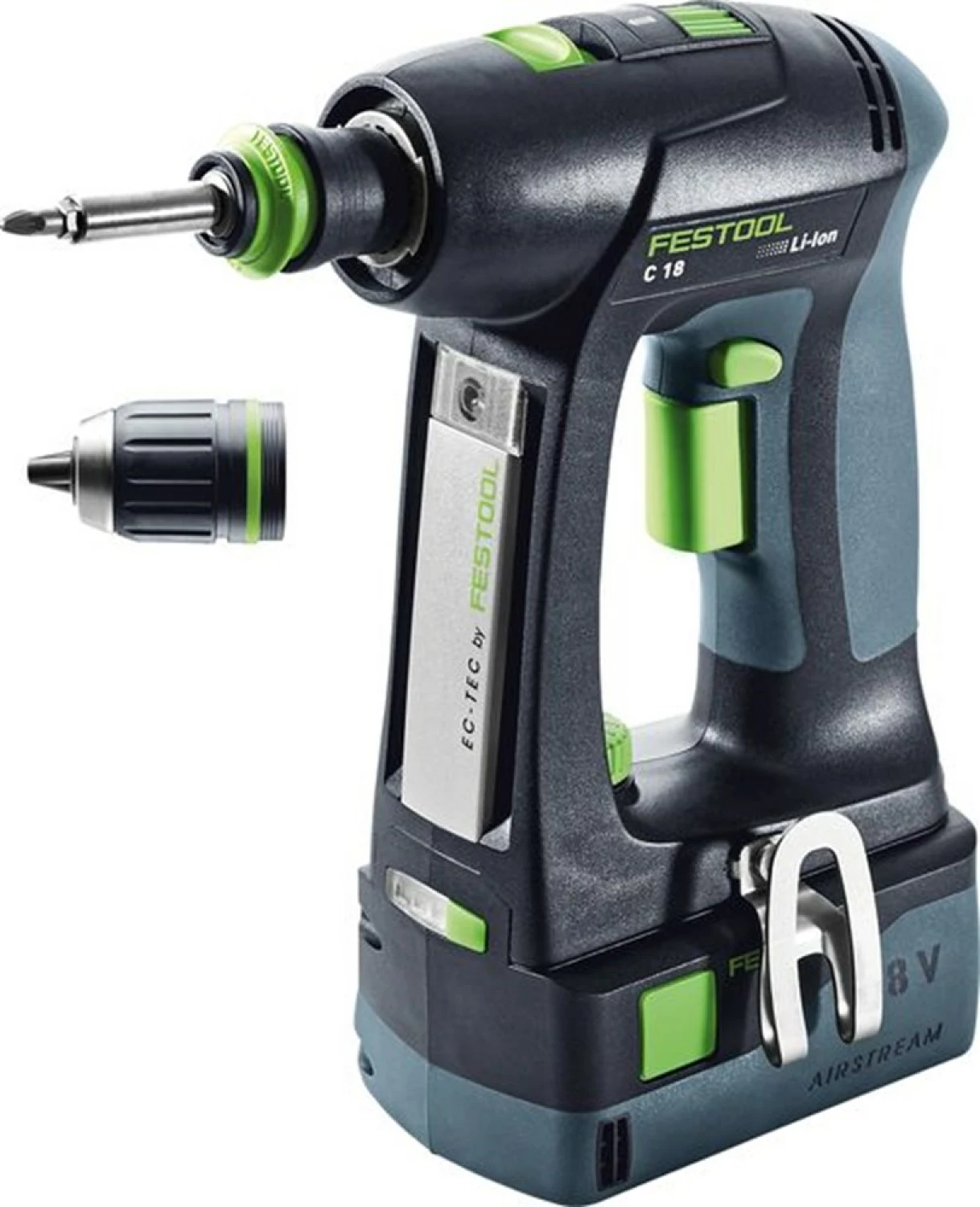 Festool C 18 HPC4,0 I-Plus 18V Li-Ion accu schroefboormachine set (2x 4,0Ah) in systainer - 45Nm - 40mm - koolborstelloos-image