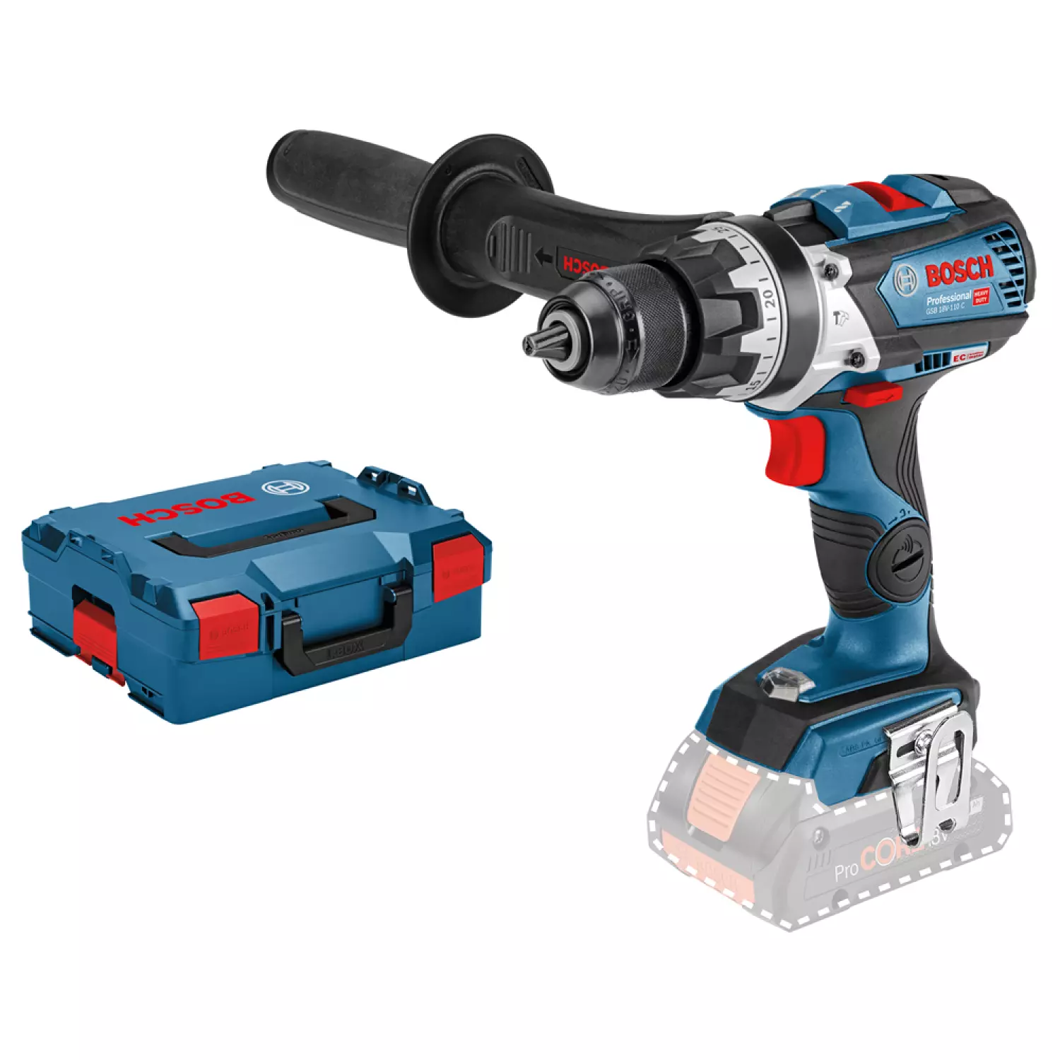 Bosch 06019G030A - Perceuse-Visseuse à percussion sans fil GSB 18V-110 C C&G - machine seule-image