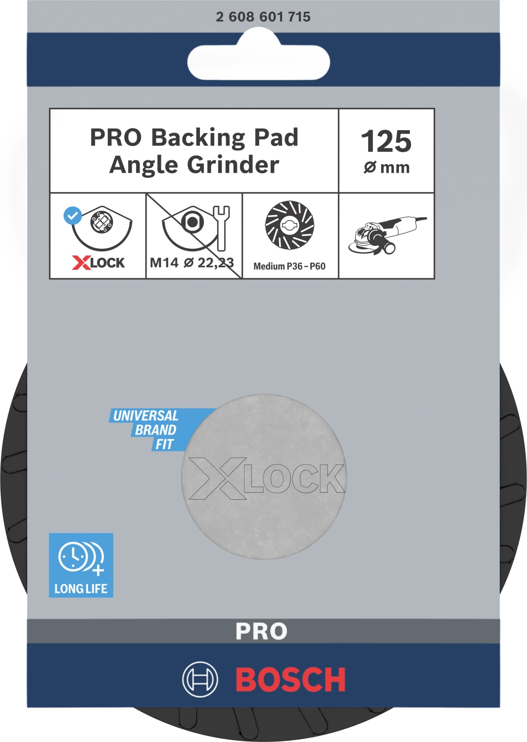Bosch 2608601715 X-Lock Steunschijf voor fiberschijven - Medium - 125mm-image