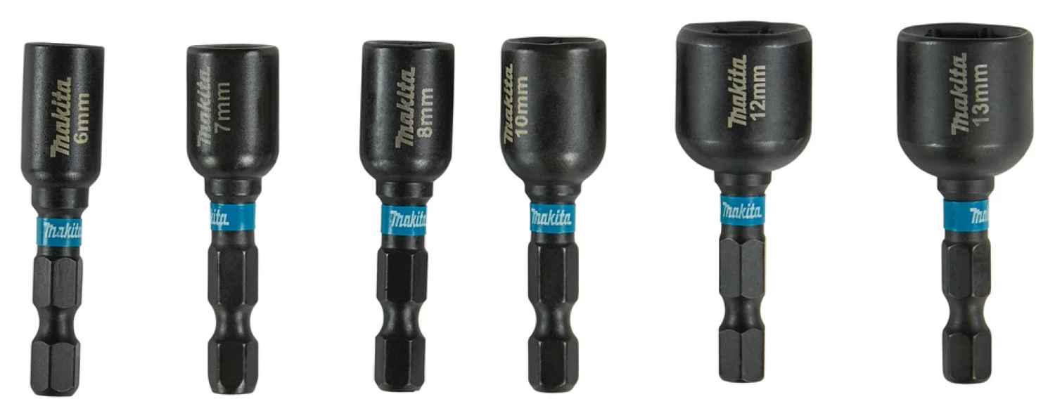 Makita E-15768 6-delige Krachtdoppenset - Zeskant 1/4" Vorm E-image
