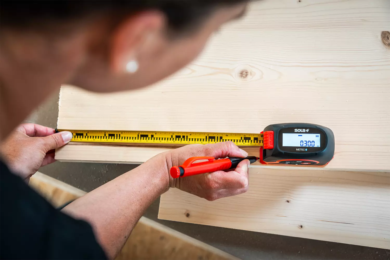 Sola METEC Digitale Rolmaat met Laserafstandsmeter - 5m x 19mm-image