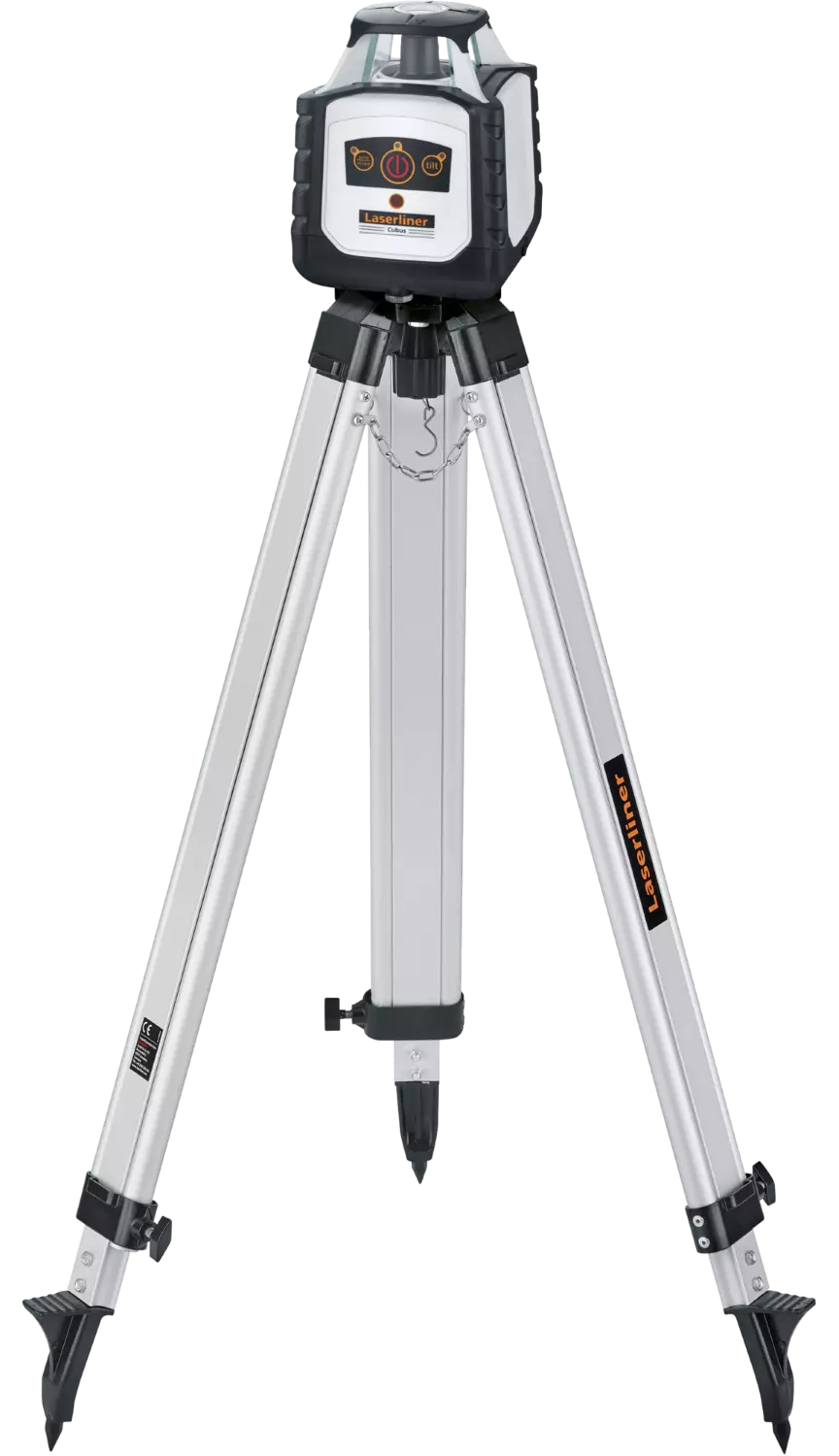 Laserliner Cubus 210 S Roterende laser set incl. statief, ontvanger en meetlat in koffer - Rood - 200 m - IP66-image