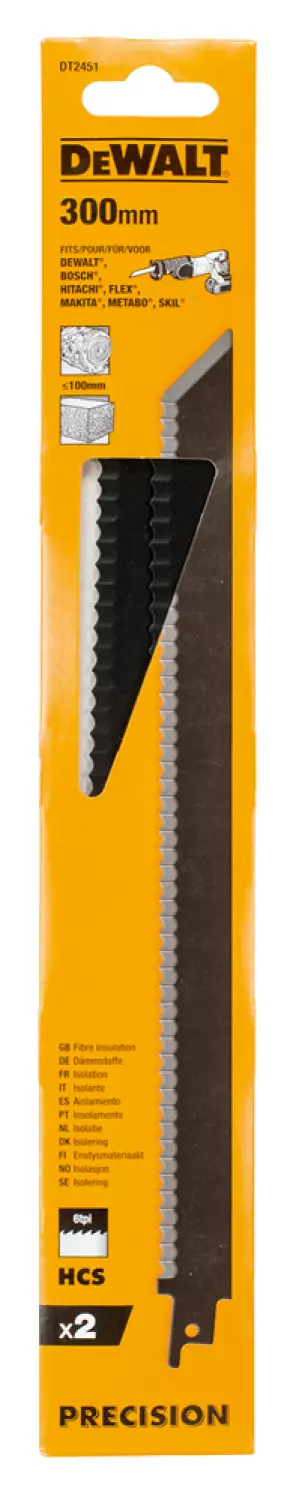 DeWALT DT2451 Reciprozaagblad isolatie - 300mm (2st)-image