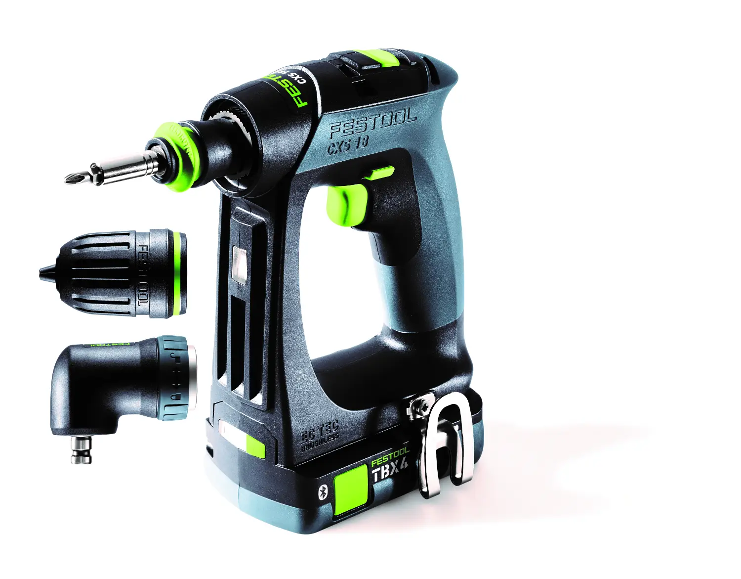 Festool 579354 CXS 18 TBX4,0 I-Set 18V Li-ion accu schroefboormachine set (2 x 4,0Ah) met bitcassette in systainer