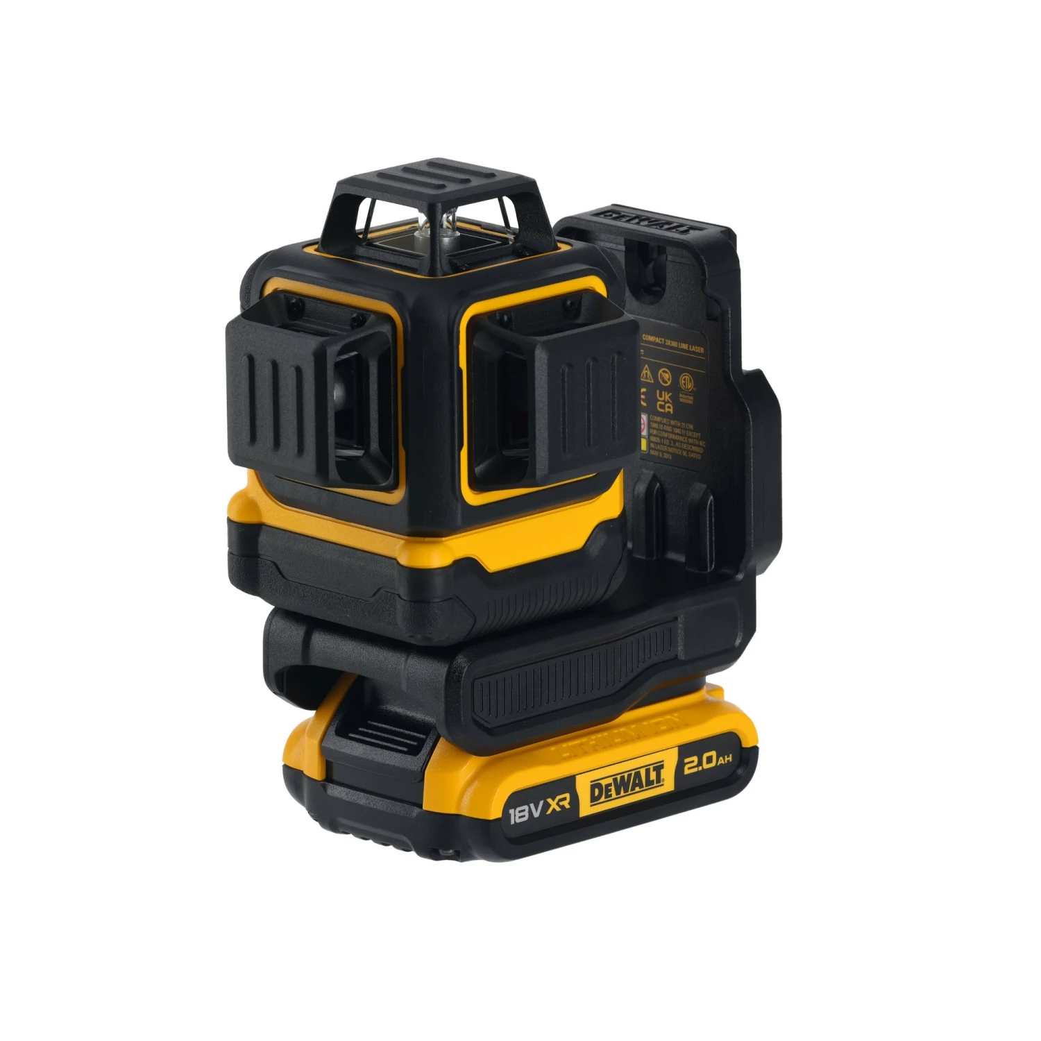 DeWALT DCLE34031D1-QW 18V Li-ion Accu Kit laser à croix auto-nivelant (1x 2,0 Ah) - 3x360° - Vert-image