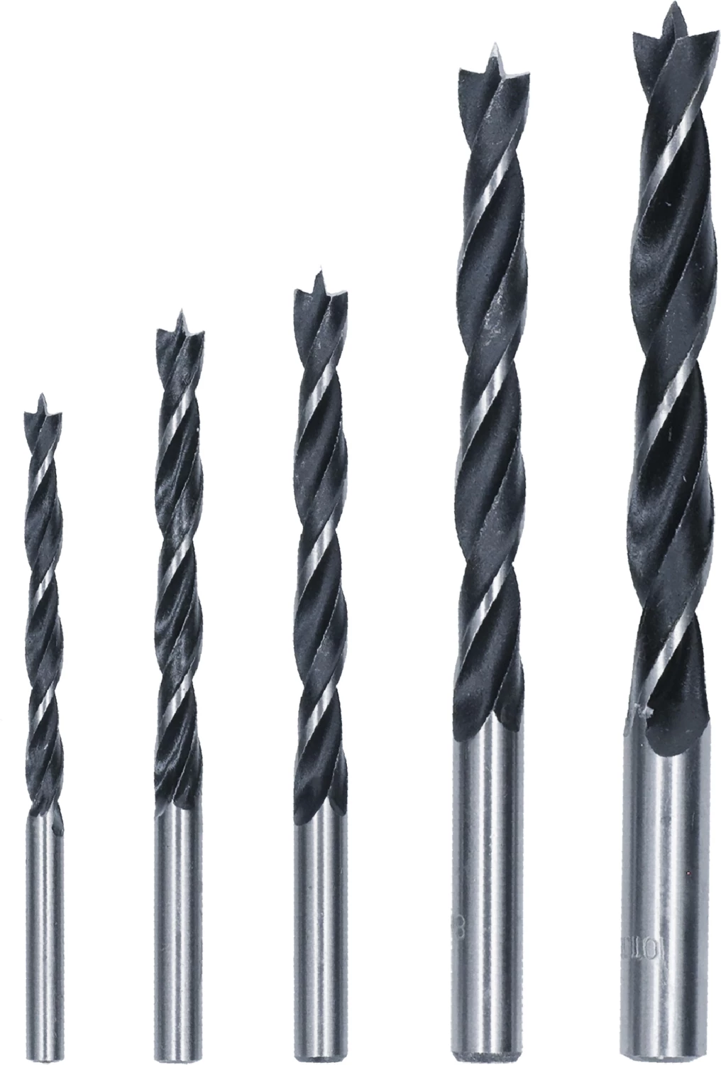 Bosch 2607010527 - Set 5 pièces mèche hélicoïdal à bois Robust Line, 4; 5; 6; 8; 10 mm-image