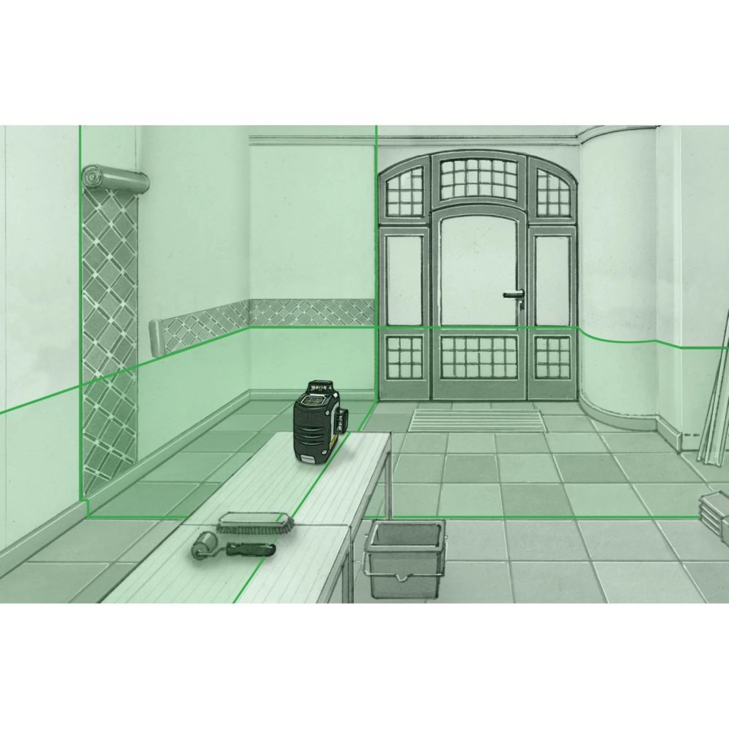 Laserliner 036.295A CompactPlane-Laser 3G Pro - Groen - 30 m-image