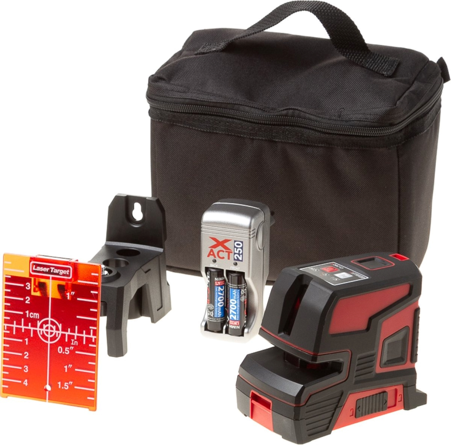 Levelfix CL202R Zelfnivellerende kruislijnlaser in tas - Rood - 40m-image