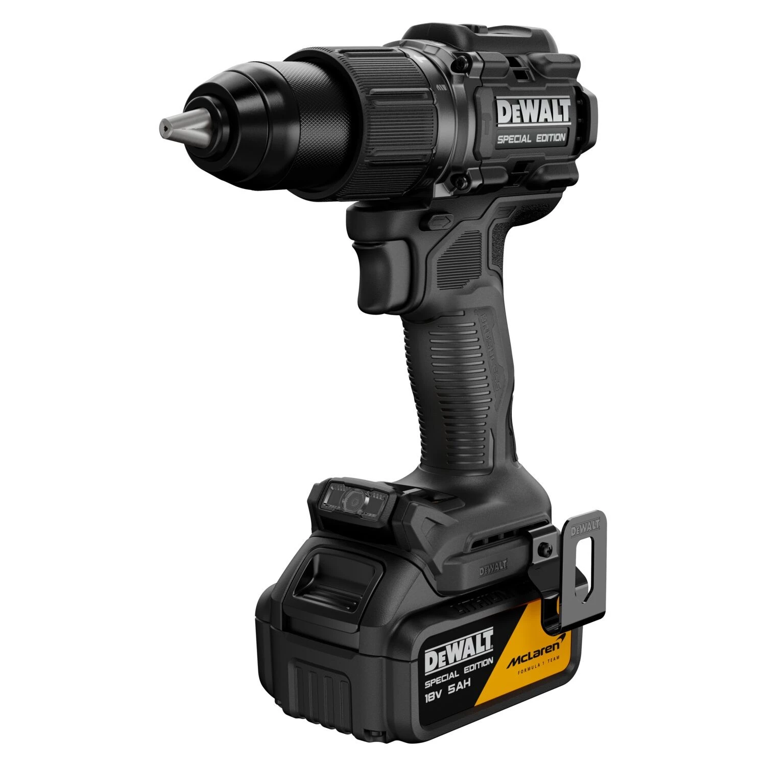 DeWALT X MCLAREN DCD86MP2KT-QW 18V XR accu schroef-/klopboormachine met accessoires set in TSTAK (2x 5.0Ah accu + lader)