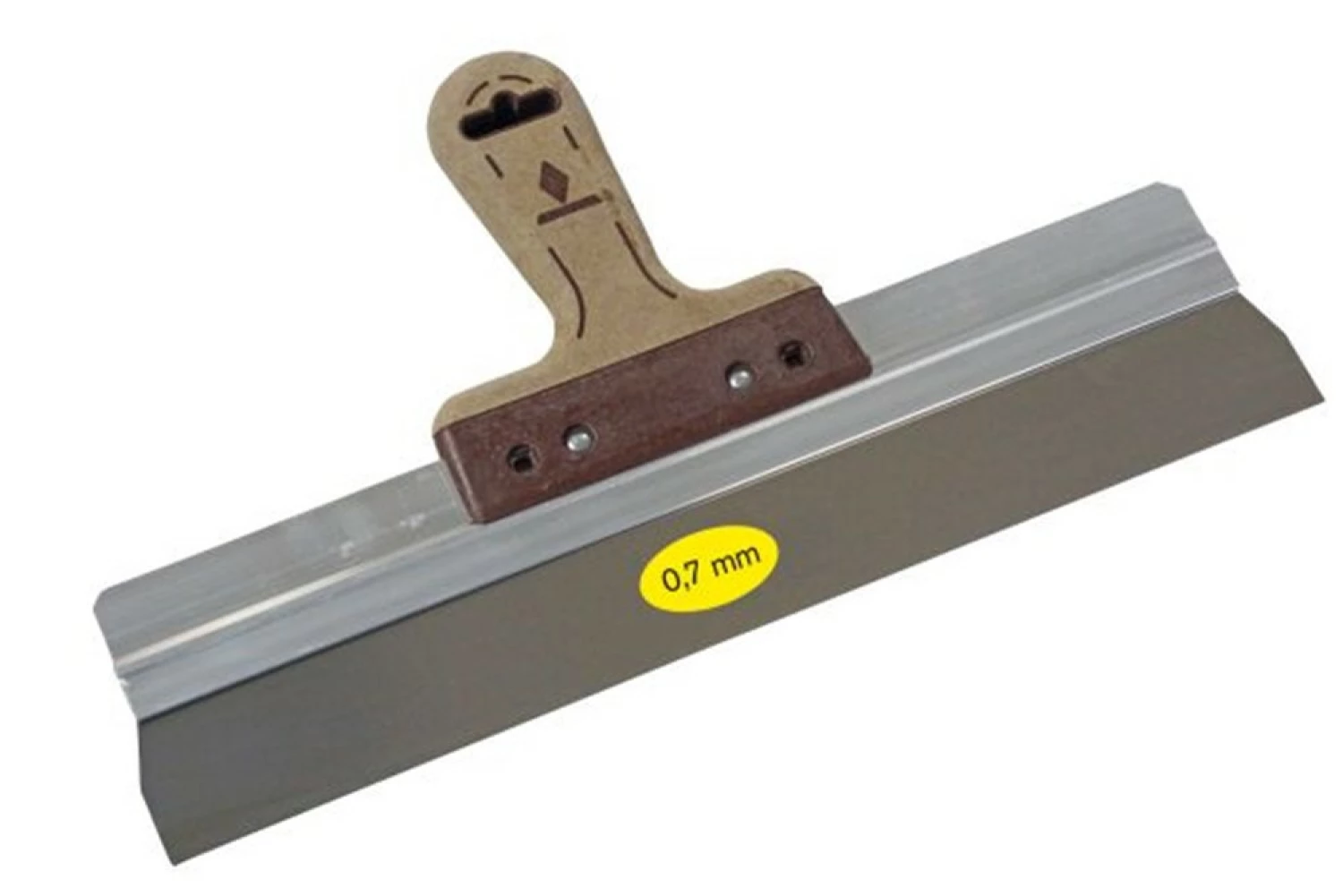 Super Prof 0.095.38 Couteau de plâtrier Pure avec manche en cuir - acier inoxydable - SuperSoft - 0.7 x 380 mm-image