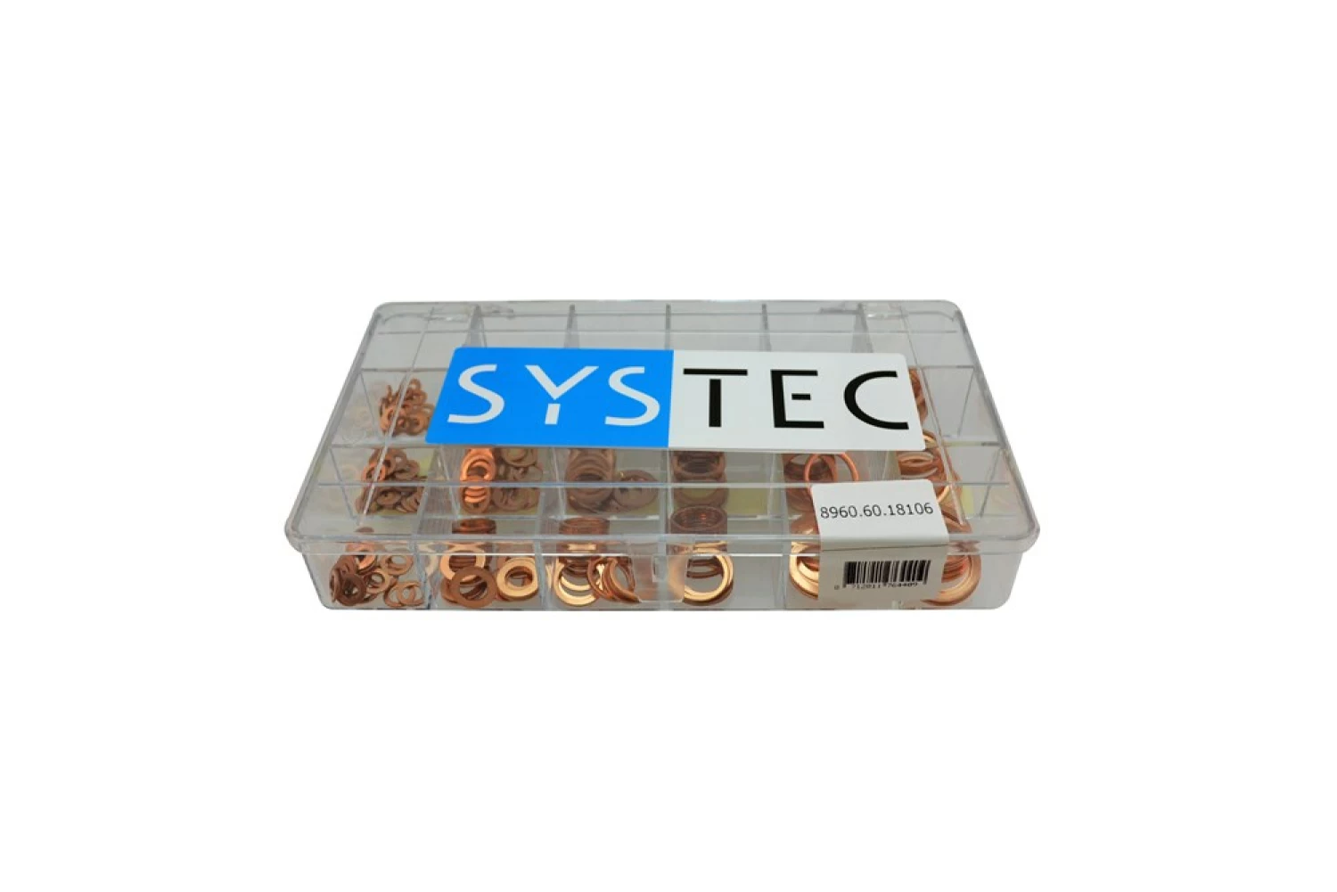 Systec Assortimentskoffer met afdichtringen - koper (180st)