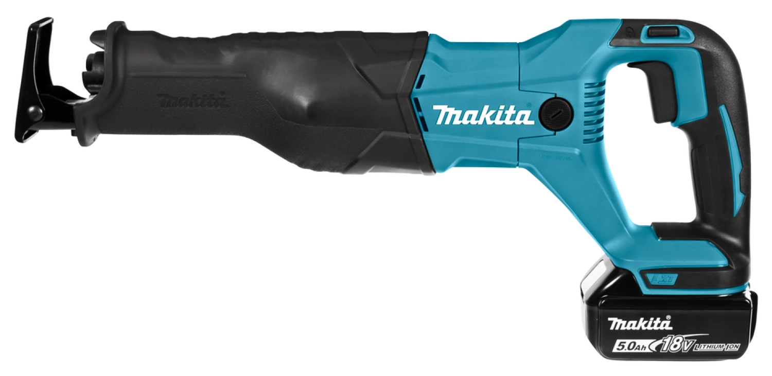 Scie sabre sans-fil Makita DJR186RTE - 18V Li-ion - 2 batteries 5,0 ah - Coffret - Changement rapide - Variable-image