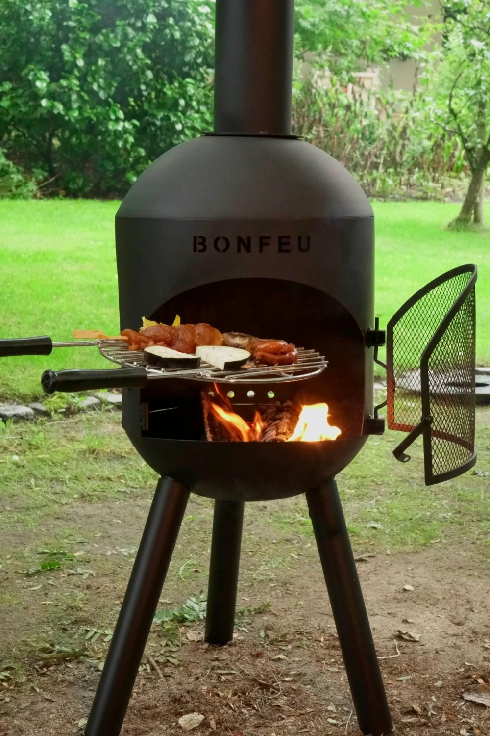 BonFeu 3401 BonSolo - Cheminée extérieure - noir - 126cm - 34cm-image