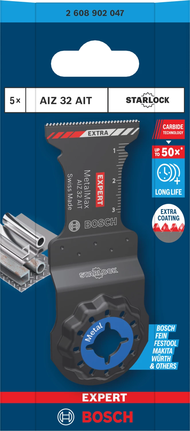 Bosch AIZ 32 AIT EXPERT lame de scie plongeante pour outil multifonction pour carbure (5 pièces)