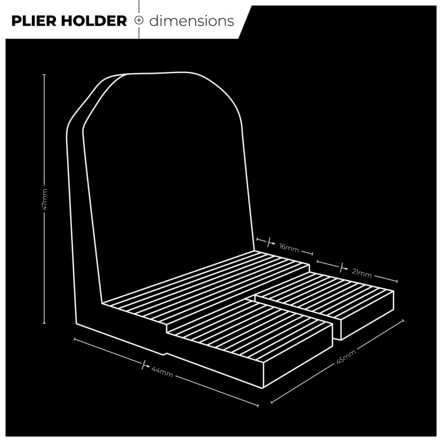 StealthMounts DHSP-PL-10 Support pour pinces Drawer Hive pour commode - noir - 10 pièces-image