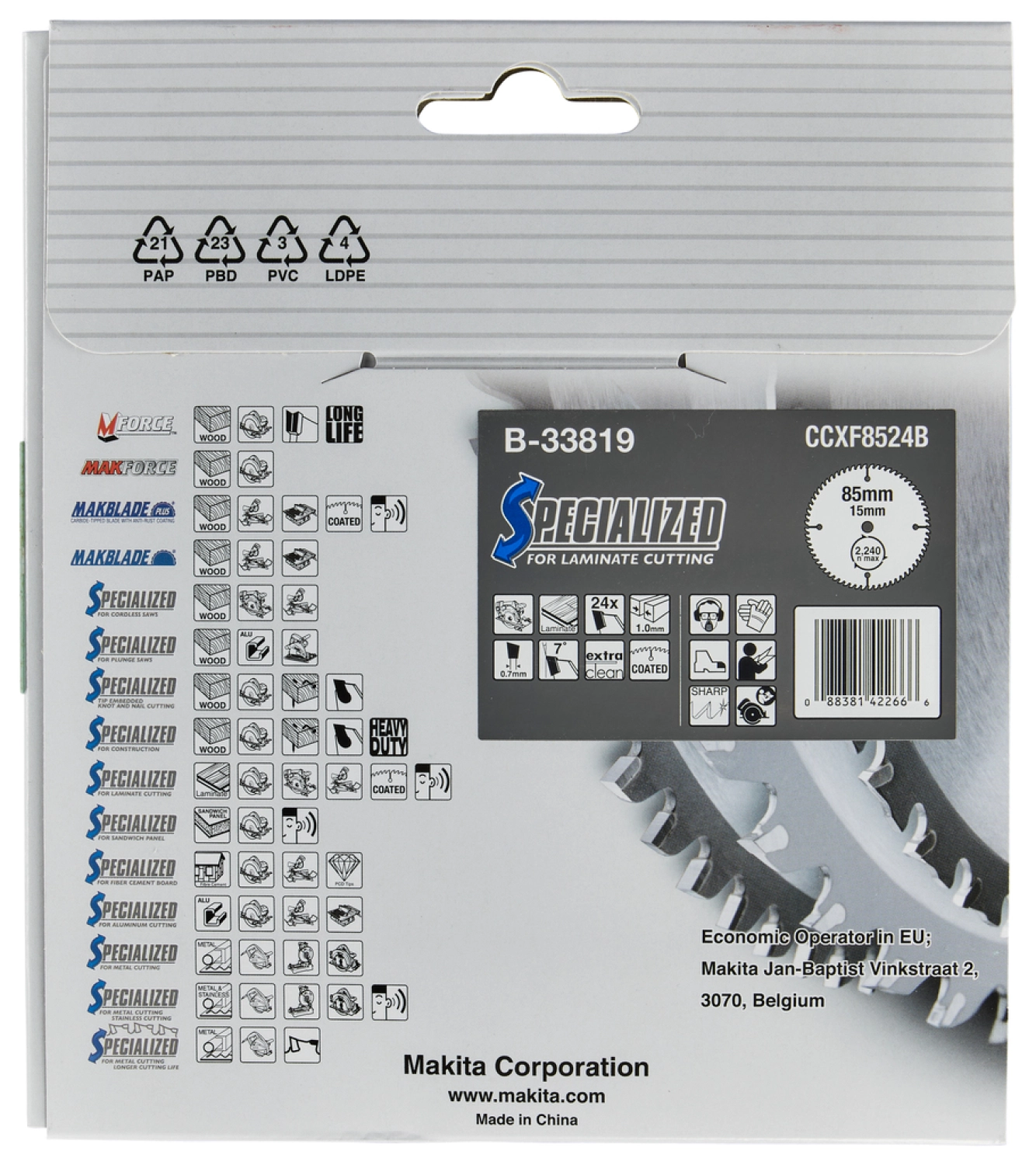 Makita B-33819 Lame de scie circulaire-image