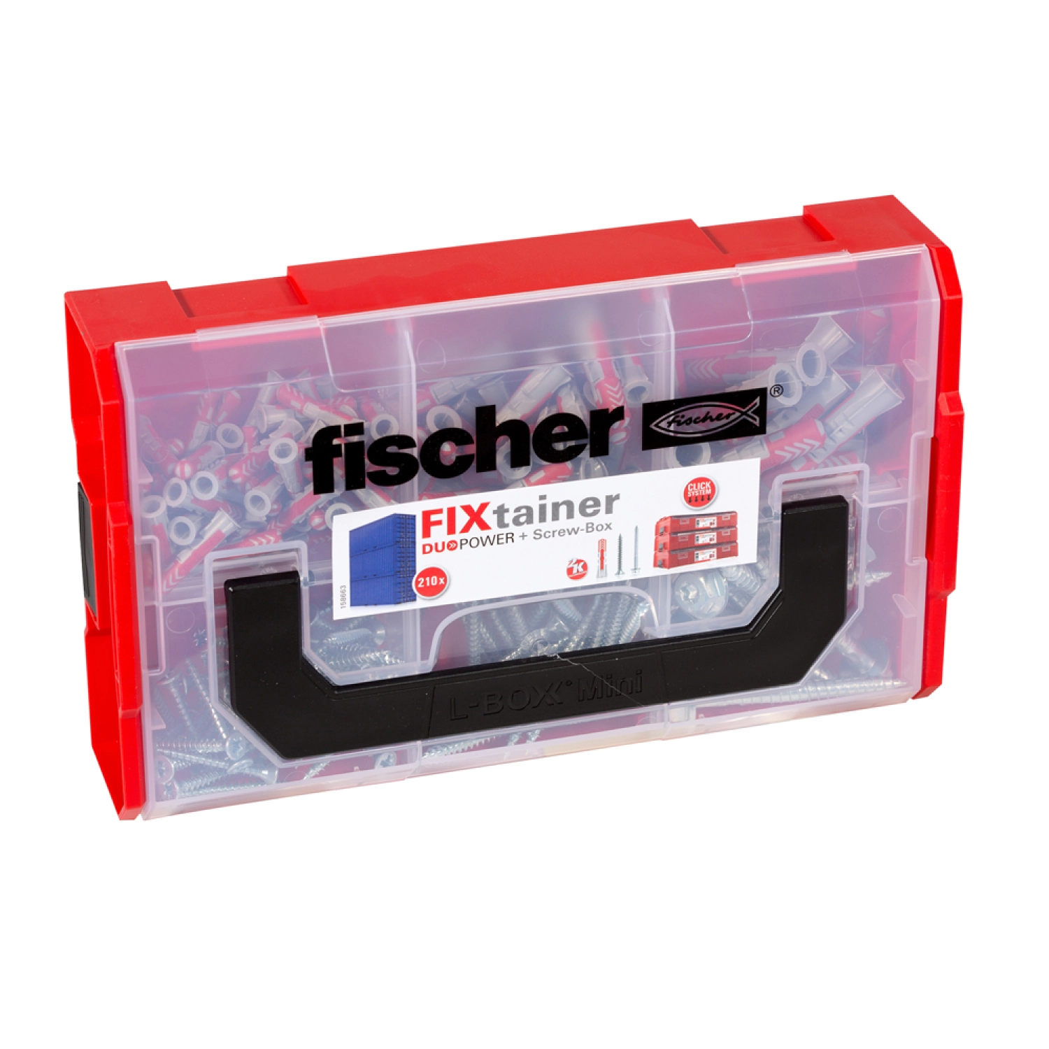 Fischer 536162 210-delige FixTainer DuoPower Pluggen-/schroevenset - Ø6, Ø8, Ø10mm-image