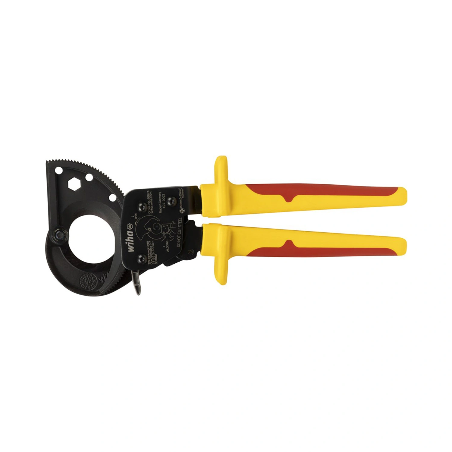 Wiha 46674 Coupe-câble électrique avec principe de cliquet - 275 mm - jusqu'à 300 mm²