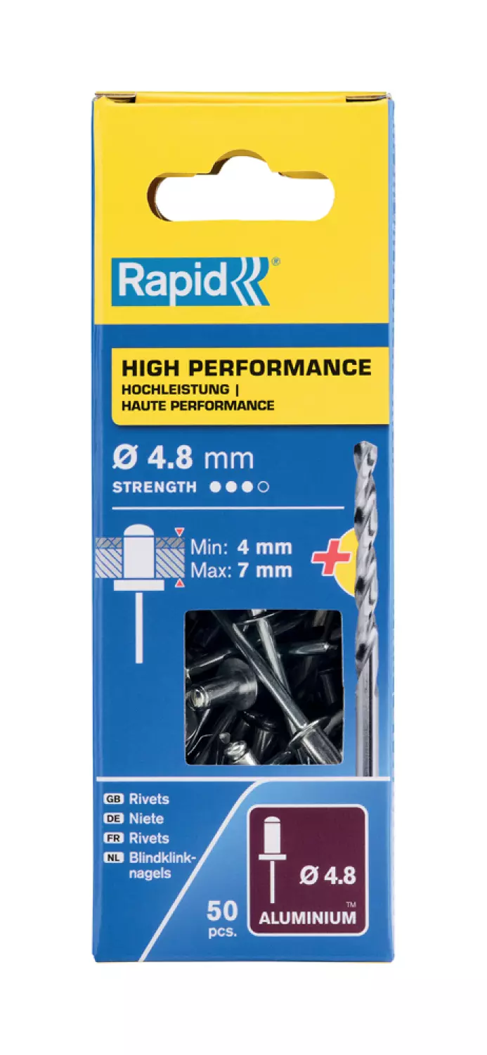 Rapid 163886 Rivets Haute performance Ø4.8x10mm-image