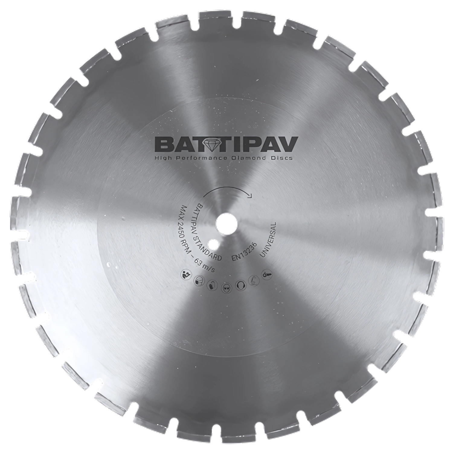 Battipav 13.701.49 Standaard Multi-cut Diamantzaagblad voor natzagen - 500 x 25,4 - Middelhard tot harde steen-image