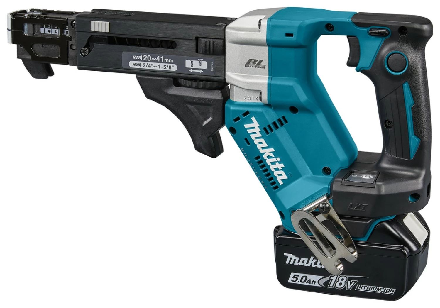 Makita DFR452RTJ Visseuse à bande sans-fil - 18 V Li-ion - Kit complet (2 X 5,0 Ah) dans Mbox - 20-41 mm-image