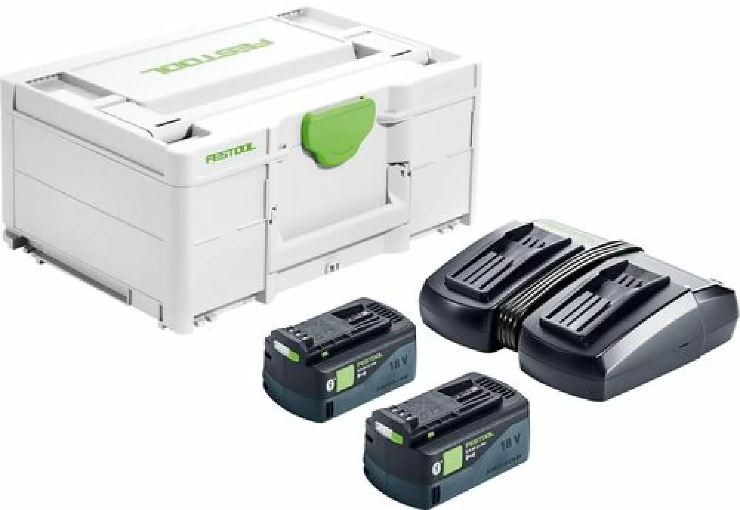 Festool SYS 18V 2x5,0/TCL 6 DUO Set energie (2x 5,0Ah) dans systainer-image