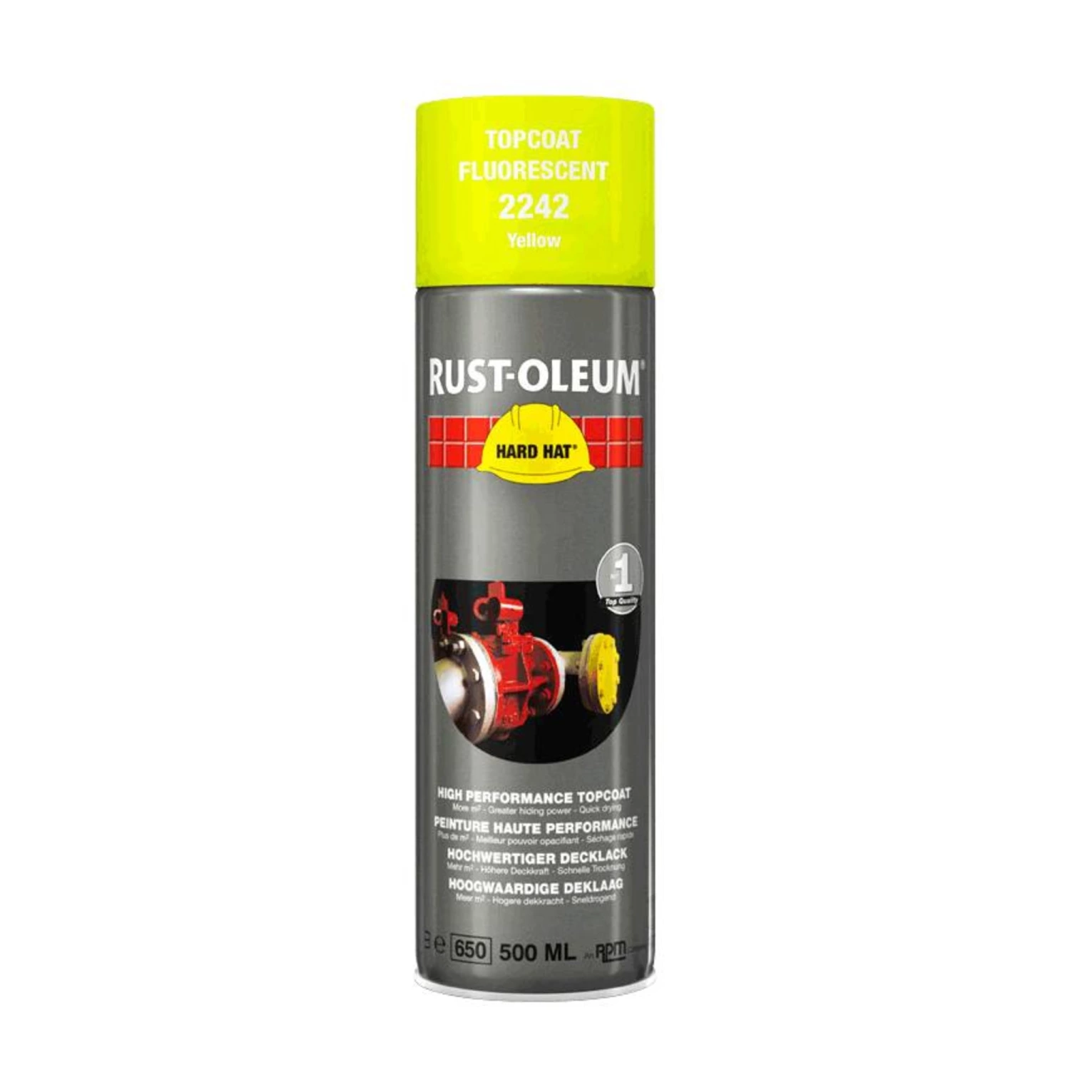 Rust-Oleum 2242 Hard Hat Spuitbus - fluorescerend geel  - 0,5L-image