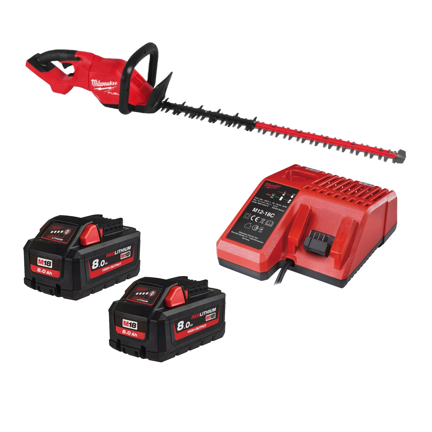 Milwaukee M18 FHET75G2-802 18V Li-ion accu heggenschaar set (2x 8.0Ah accu) - 750mm-image