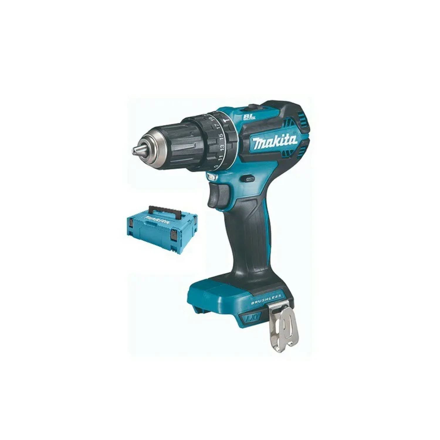 Makita DHP485ZJ Perceuse visseuse à percussion sans fil 18V Li-Ion (machine seule) dans MAKPAC - moteur brushless-image