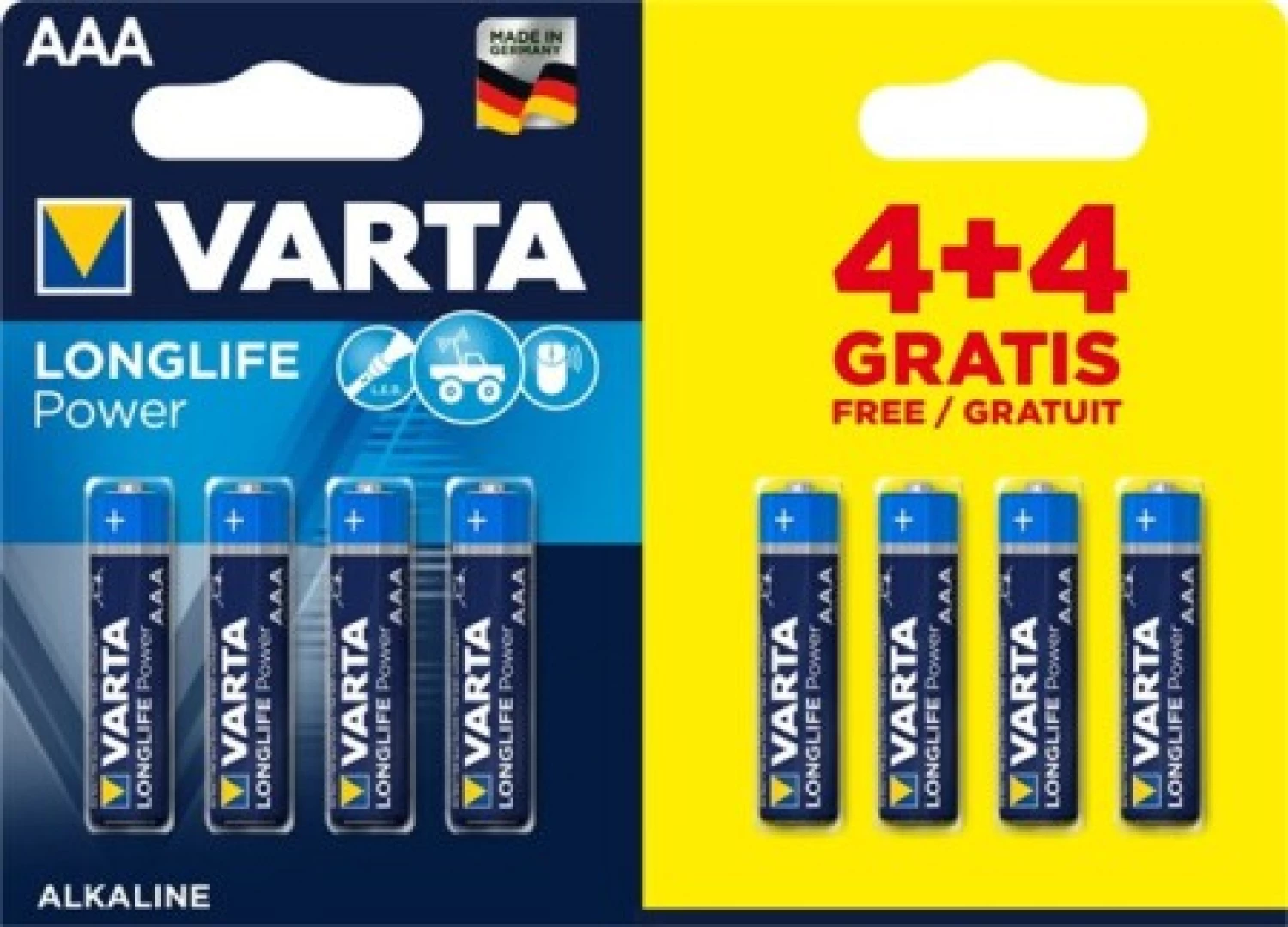 Varta LR03 (AAA) Longlife Power AAA Blister (8 st)-image
