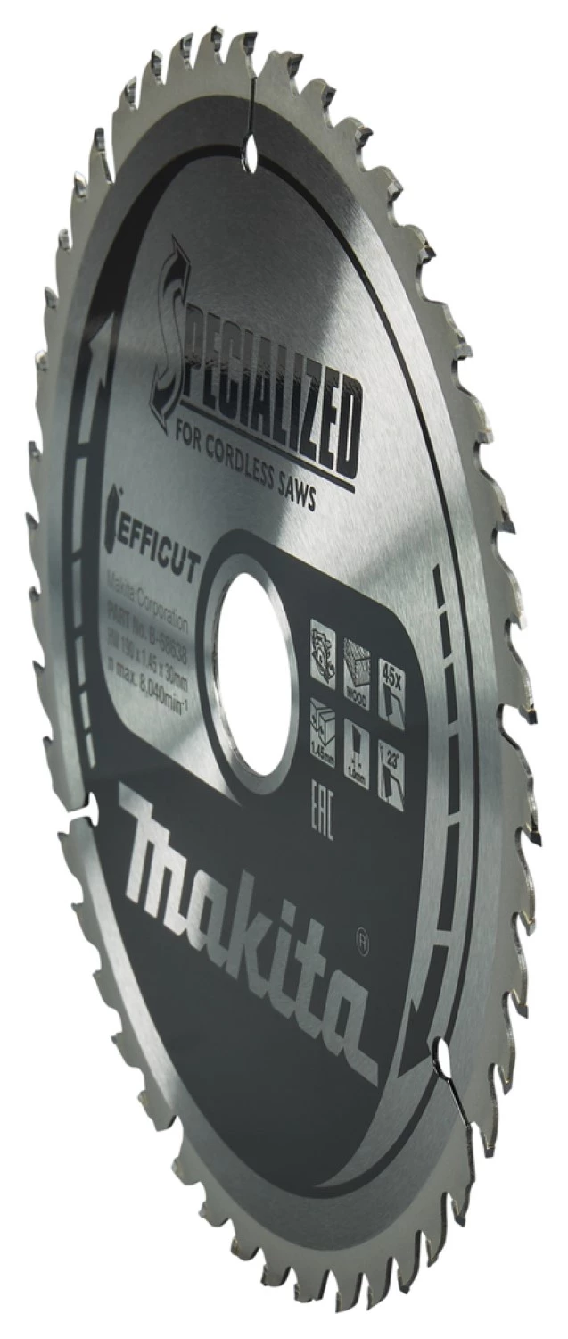 Makita B-68638 Cirkelzaagblad Hout - 190x30x1,45mm 45T-image