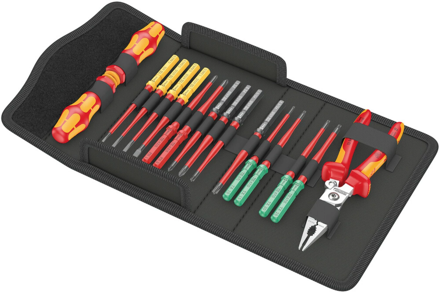 Wera 05006612001 17-delig Kraftform Kompakt VDE 17 extra slim 1 Tool Finder Wisselklingenset in etui-image