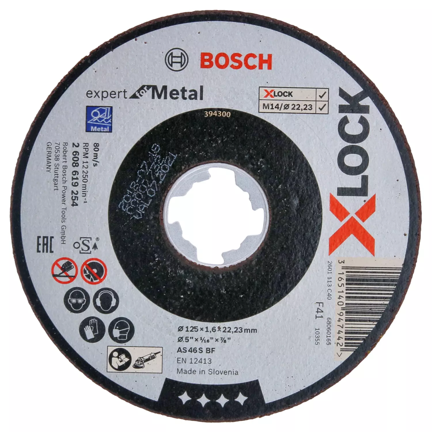 Bosch 2608619254 - X-LOCK Disque à tronçonner Expert for Metal 125x1.6x22.23mm, plat-image