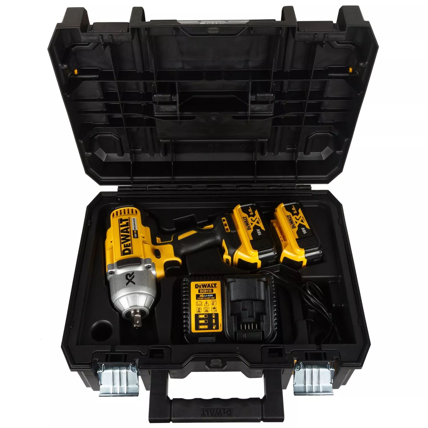 DeWALT DCF899P2 - Set clé à choc Li-Ion 18V (2x batterie 5.0Ah) dans coffret TSTAK - 1625Nm - Moteur brushless-image