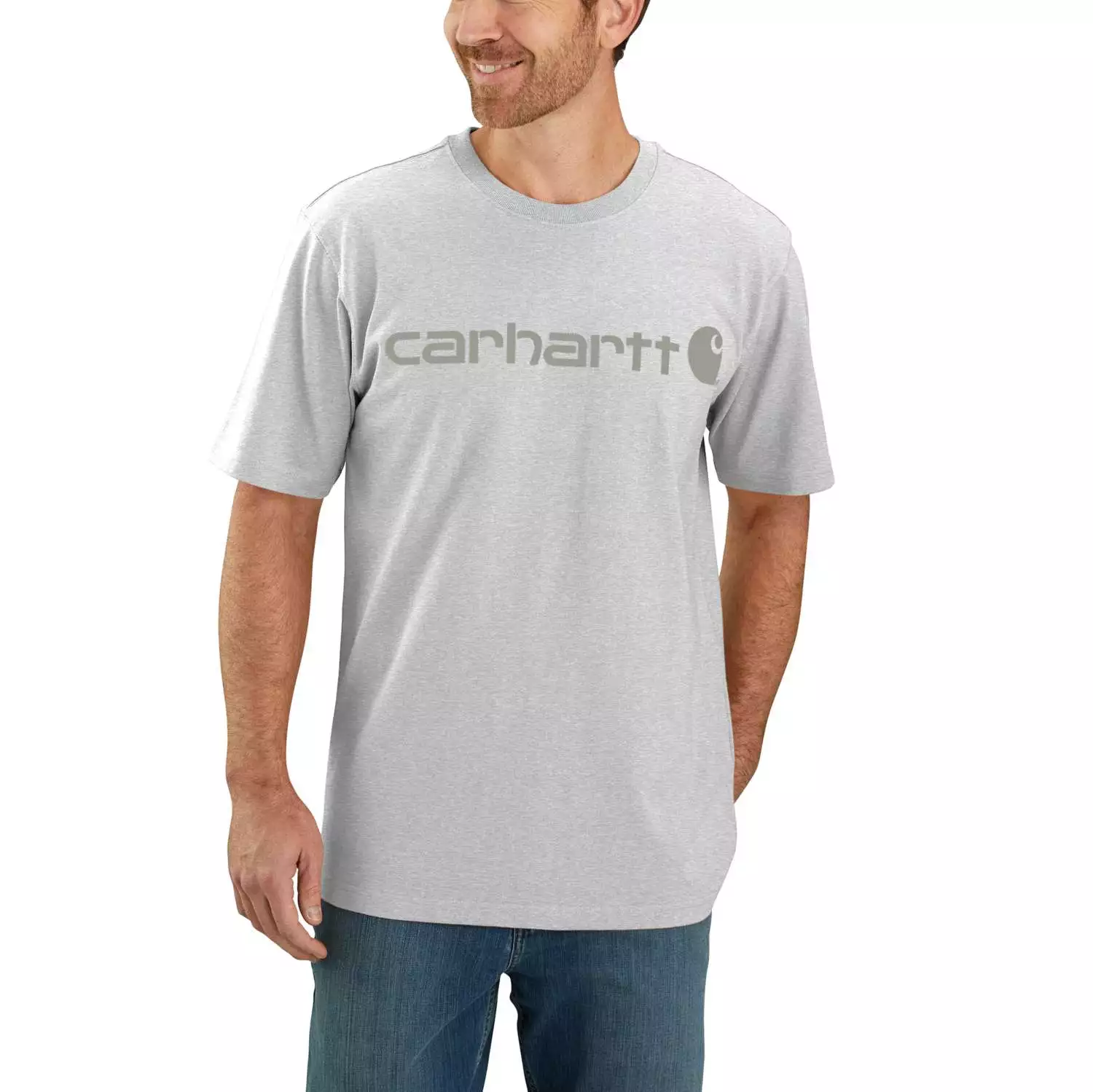 Carhartt M Dearborn Relaxed Logo T-Shirt - grijs - 2XL-image