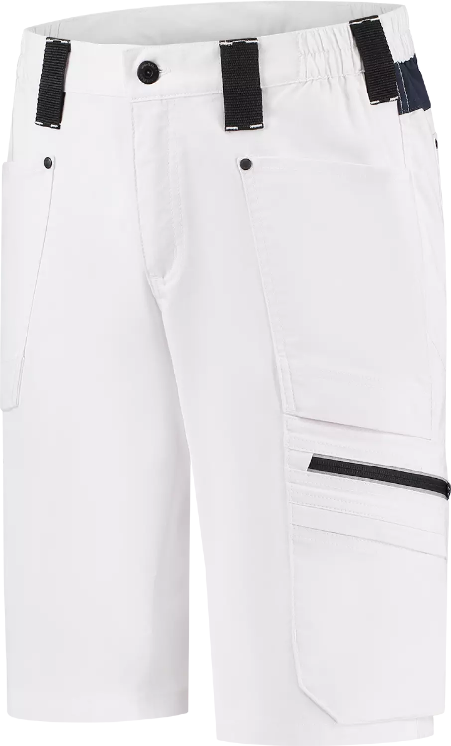Workman 9003 STRETCH Bermuda Werkbroek - Wit / Navy - Maat 52 (36/34)-image