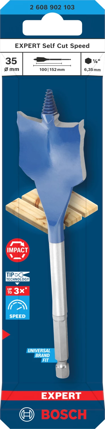 Bosch EXPERT 2608902103 Foret Speed Self Cut Speed - 35 x 152 mm-image