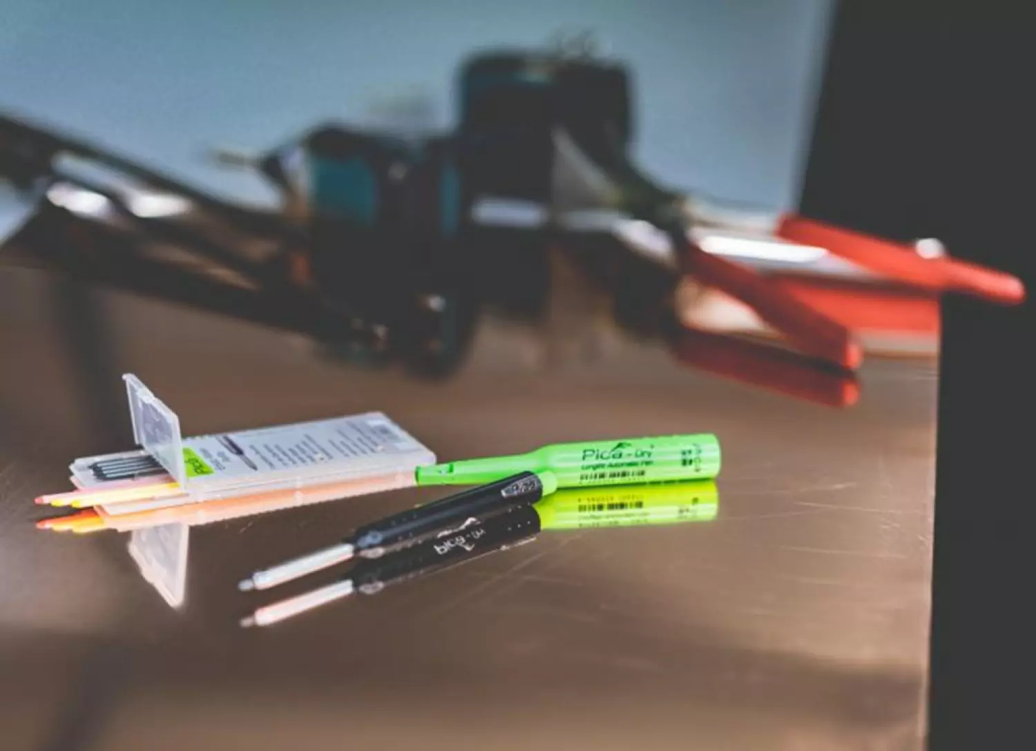 Pica 4030 Dry - Mines de rechange - Graphite - Rouge - Jaune-image