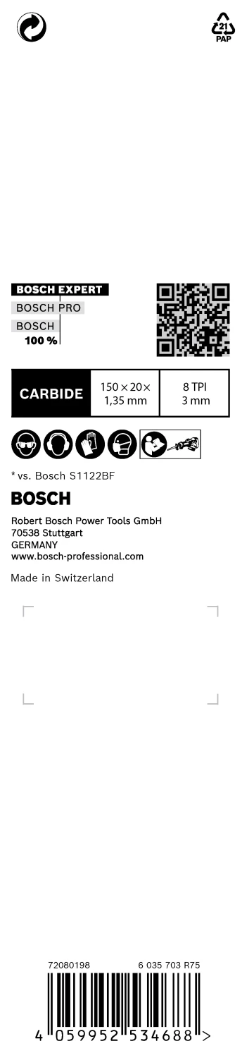 Bosch 2608900378 Lame de scie sabre-image