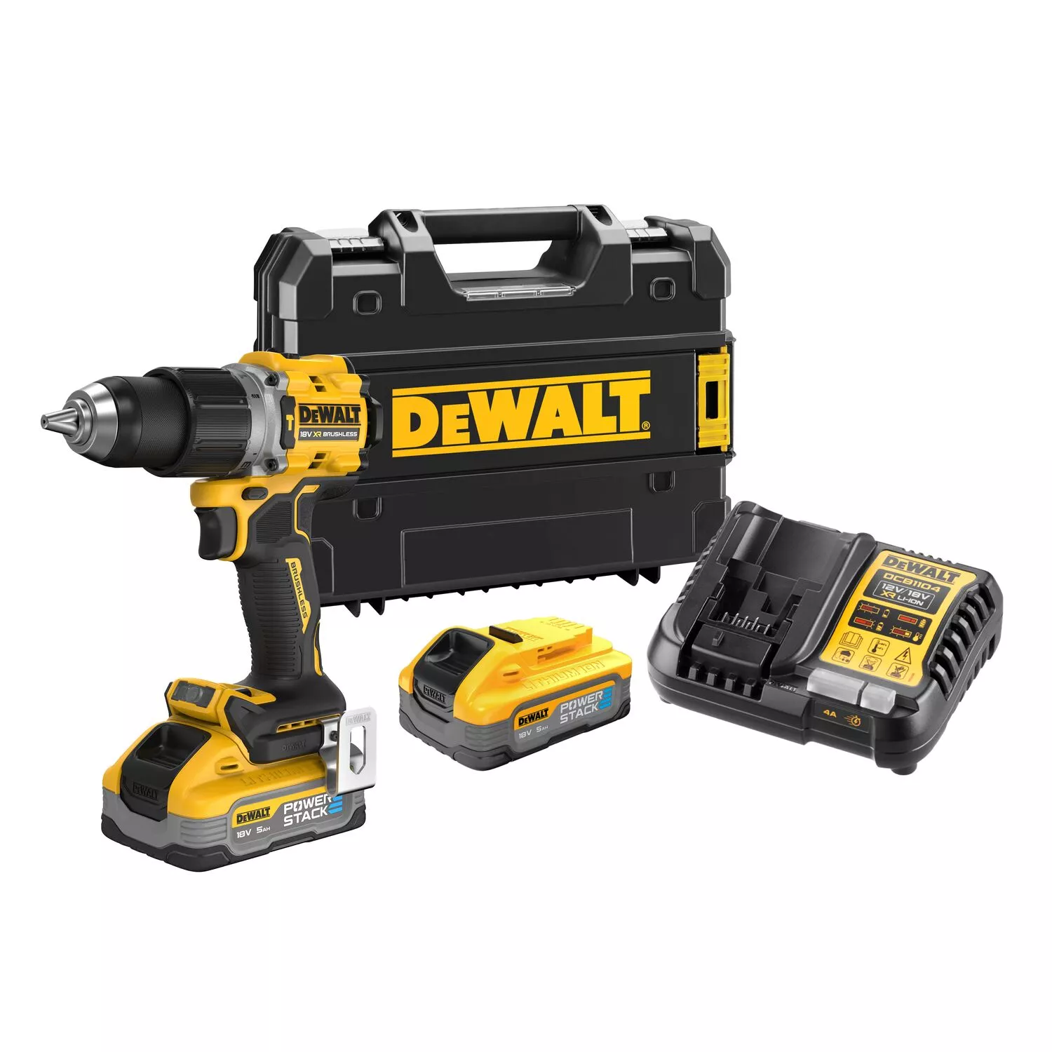 DeWALT DCD805H2T 18V Li-ion XR perceuse/visseuse à percussion sans fil (2x batterie 5.0Ah) set en TSTAK.-image