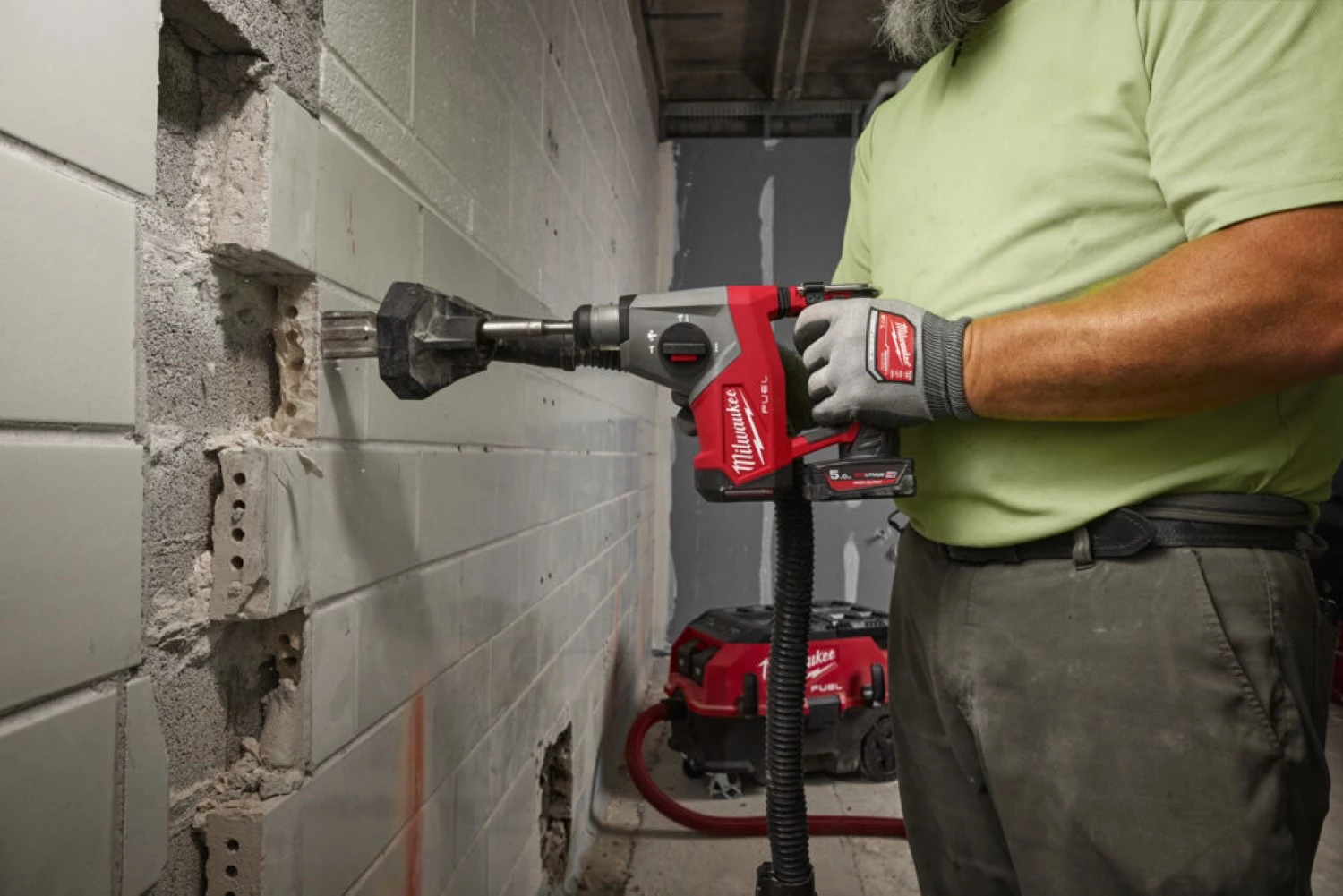 Milwaukee M12 FHAC16-502X 12V Li-ion accu boorhamer set (2x 5.0Ah accu) in HD Box - 1.15J-image