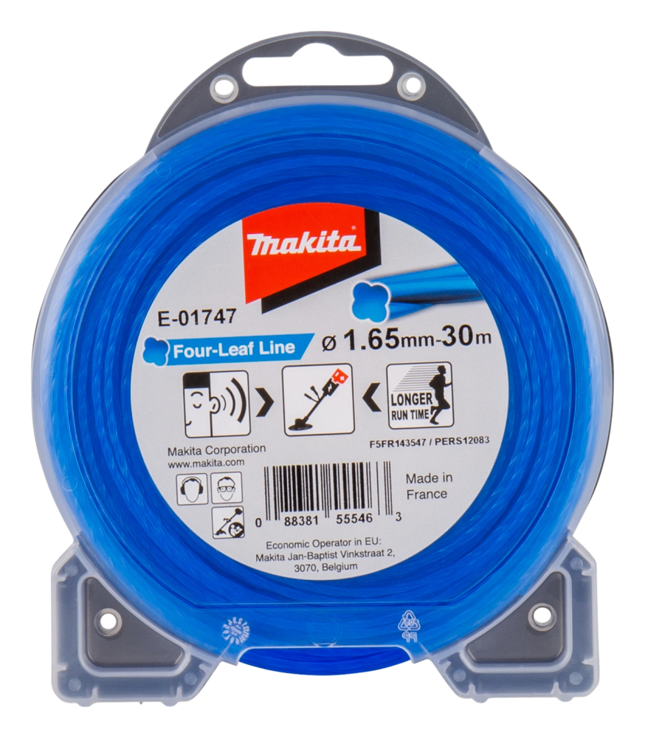 Makita E-01747 Fil de coupe 1,65 x 30 m - Bleu-image