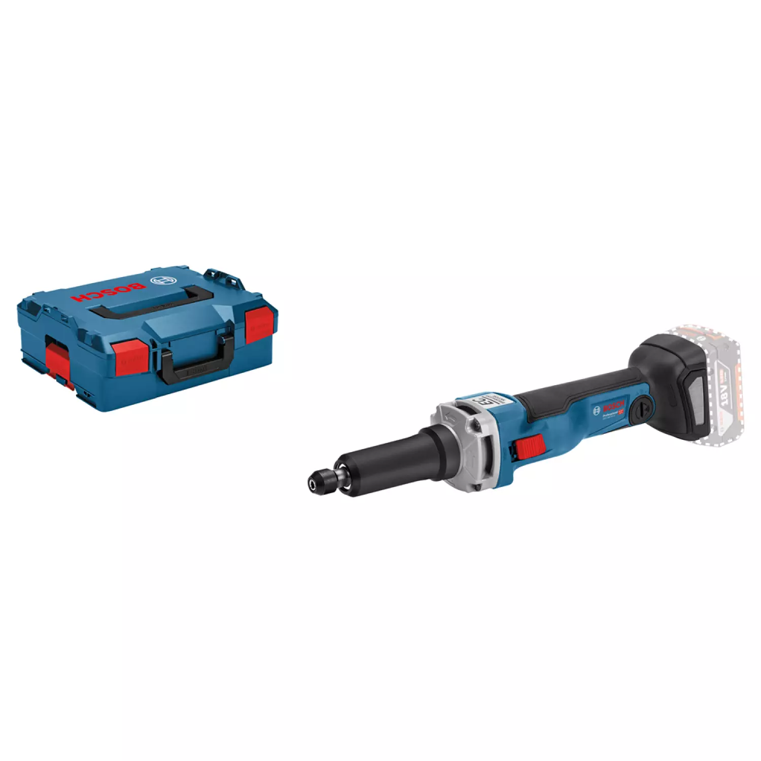 Bosch GGS 18V-23 LC 18V Li-Ion accu rechte slijper body in L-Boxx - 8mm-image