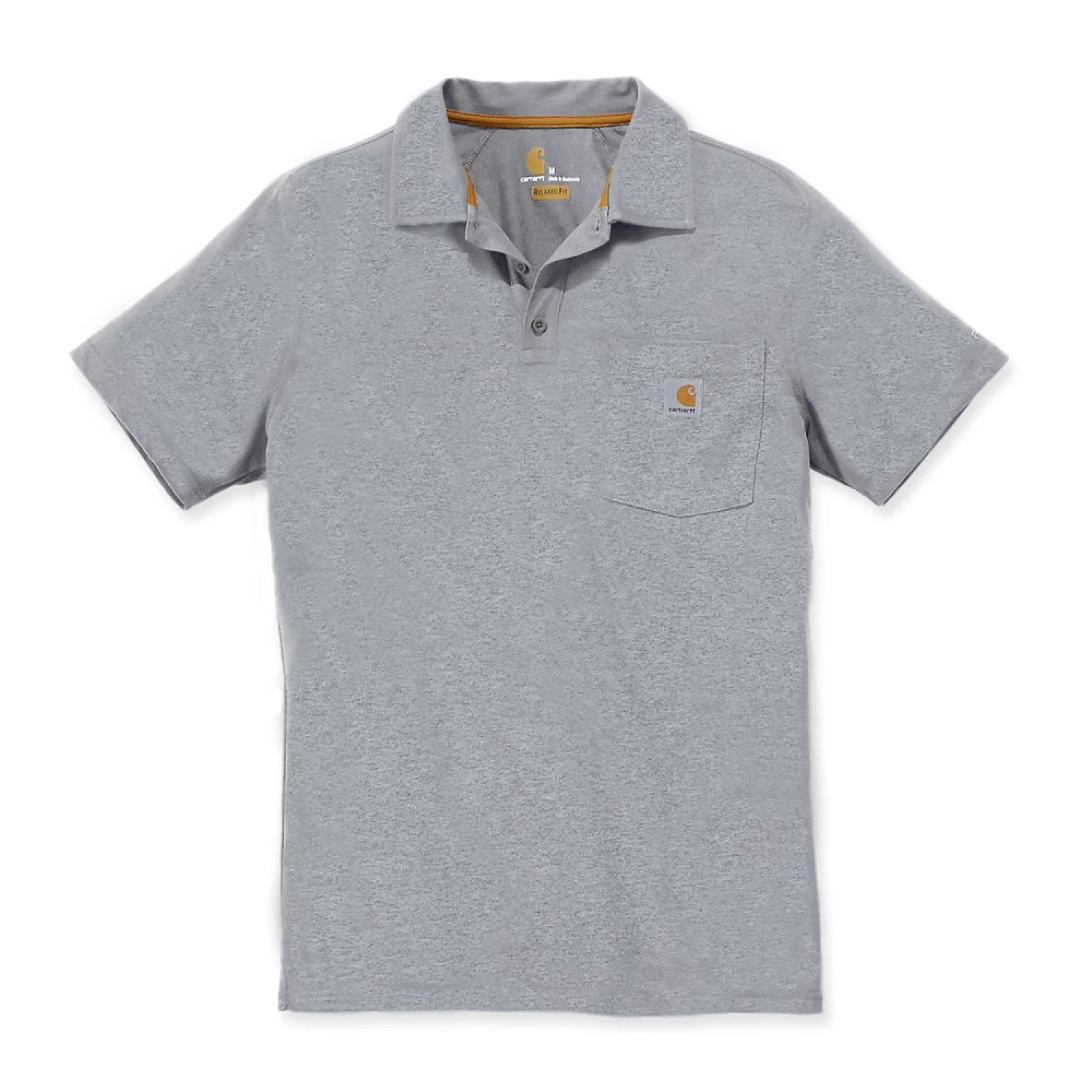 Carhartt 103569 Force Cotton Delmont Pocket Polo - Relaxed Fit - Heather Grey - M-image